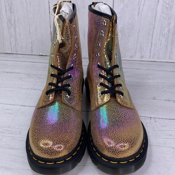 NEW Dr. Martens 1460 Boots in Sand Multicolor Womens Size 6 with Box - Picture 3 of 8
